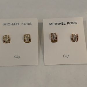 Brand new MICHAEL KORS clip Huggie earrings
